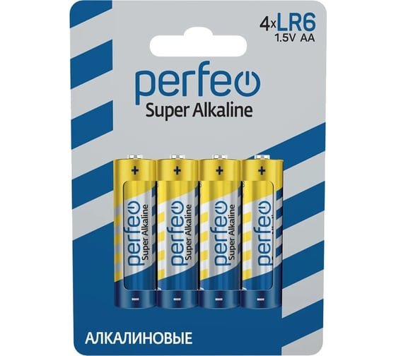 Эл. питания Perfeo LR6/4BL Super Alkaline