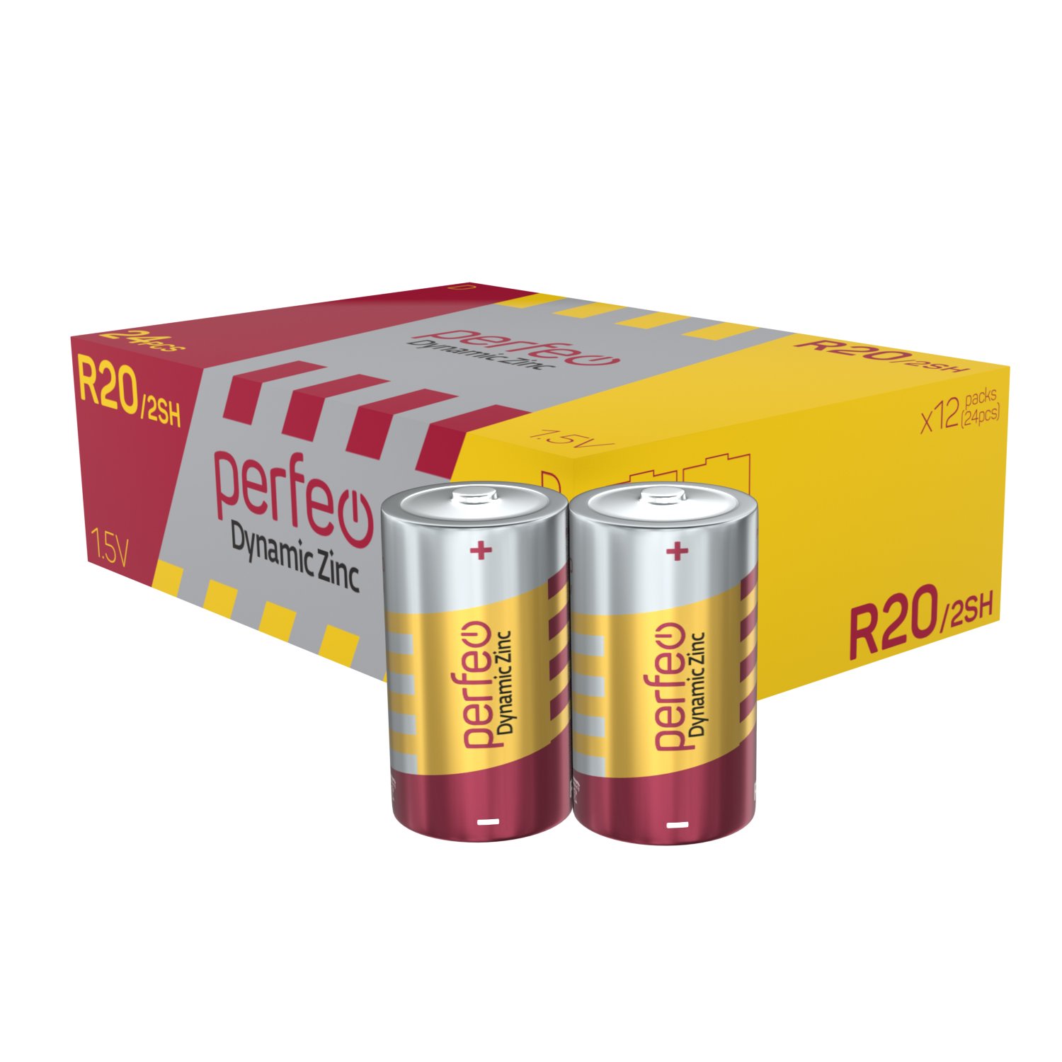 Батарейка Perfeo R20/2SH Dynamic Zinc
