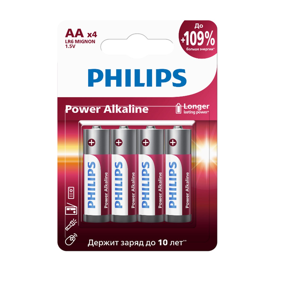 Батарейка AA Philips LR06-4BL Power (Б0062746)