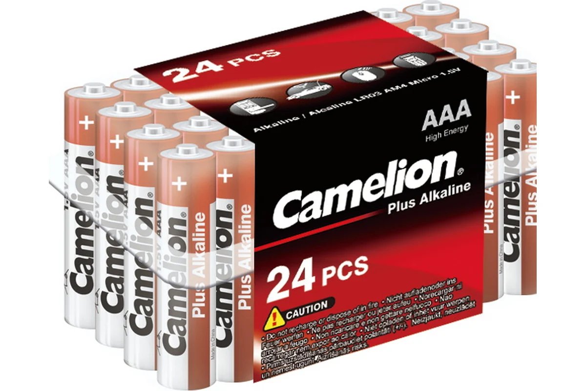 Батарейка AAA Camelion LR03-24Box Plus Alkaline (7615)