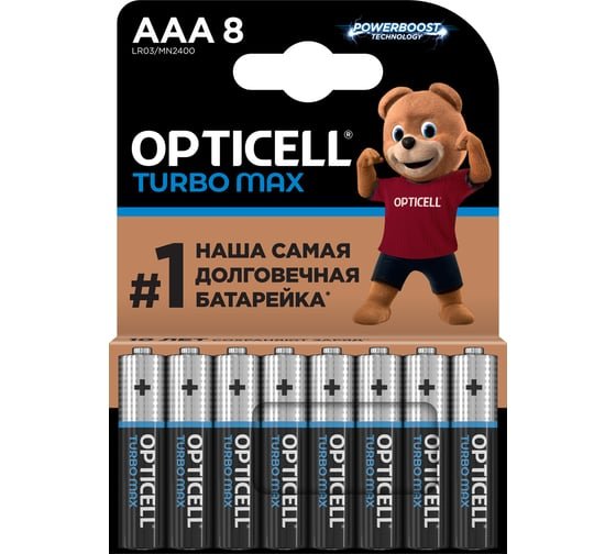 Батарейка OPTICELL Turbo Max LR03 BL8 (6053008) (8/80)