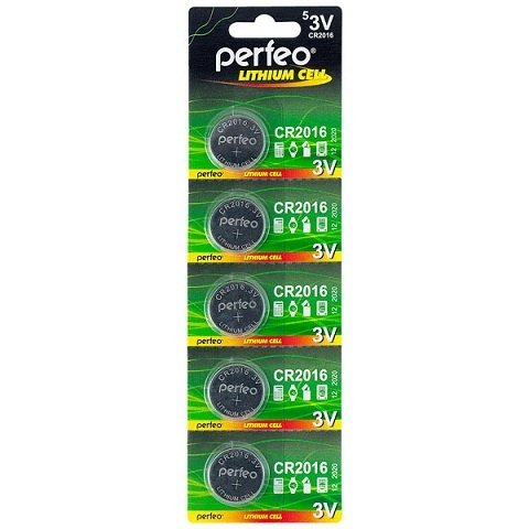 Эл. питания Perfeo CR2016/5BL Lithium Cell