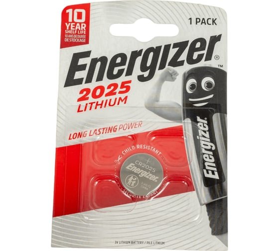 Батарейка ENERGIZER CR 2025 Lithium E301319402 (2бл)