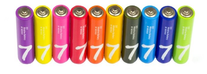 Батарейки алкалиновые Rainbow типа AAA (уп.10 шт.) (AA701), цветные