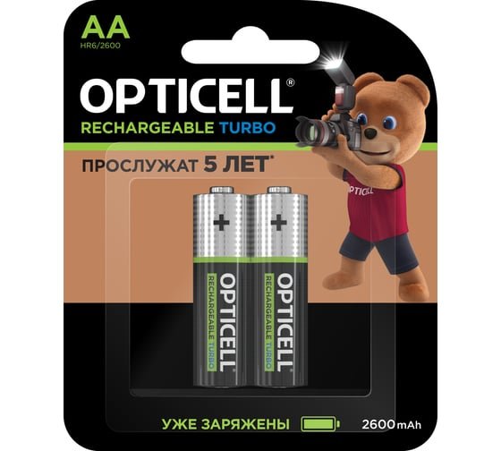 Аккумулятор OPTICELL Turbo HR6 BL2 (2600 mAh) 6080001 (2/20)