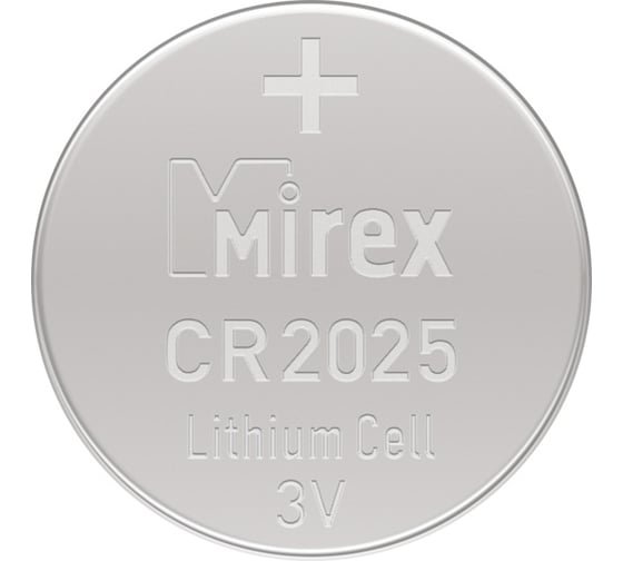 Батарейка Mirex CR2025-1BL Lithium (23702-CR2025-E1) 3В, (1/60/360)