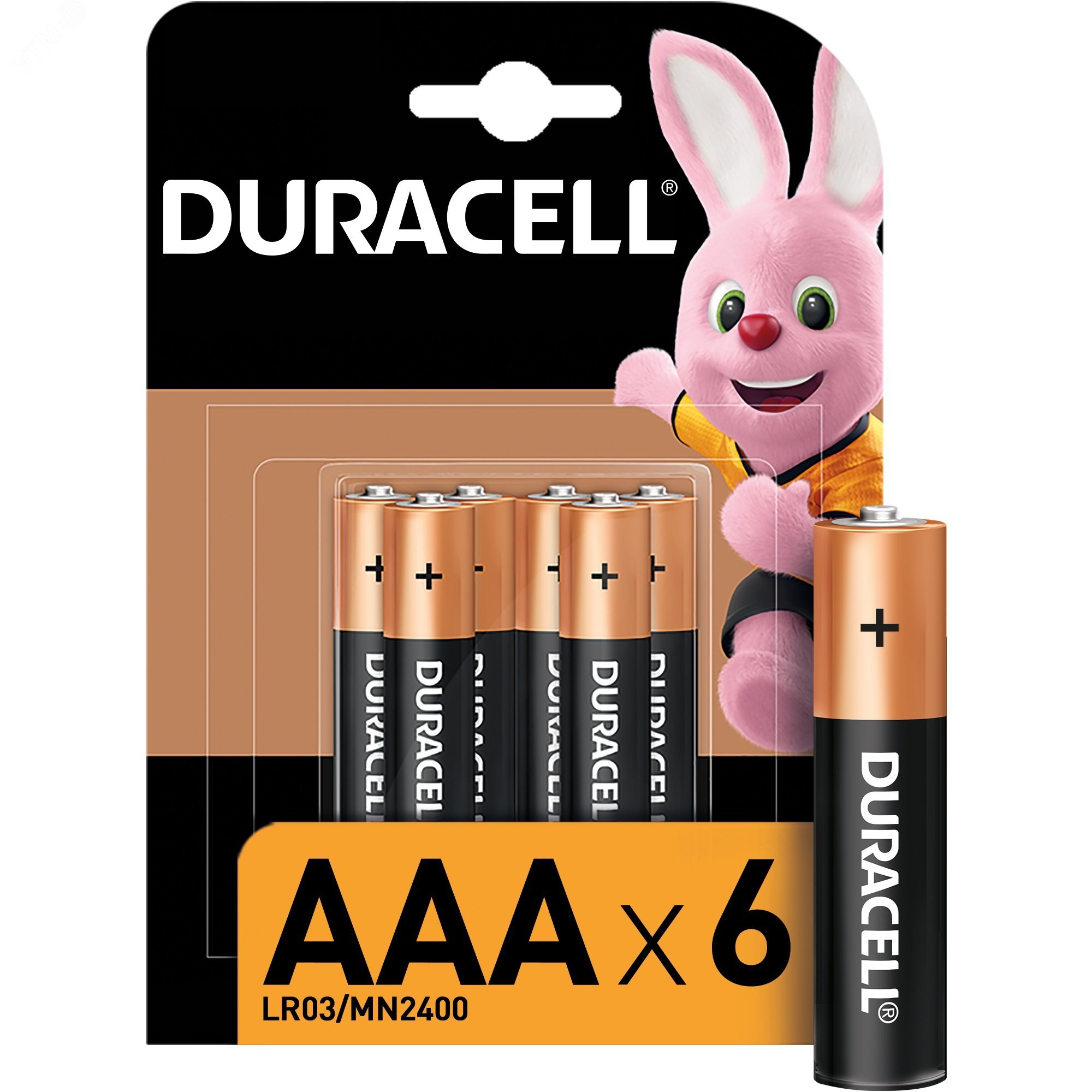 Элемент питания DURACELL  LR03  BL6 BASIC  (6/60/33840)