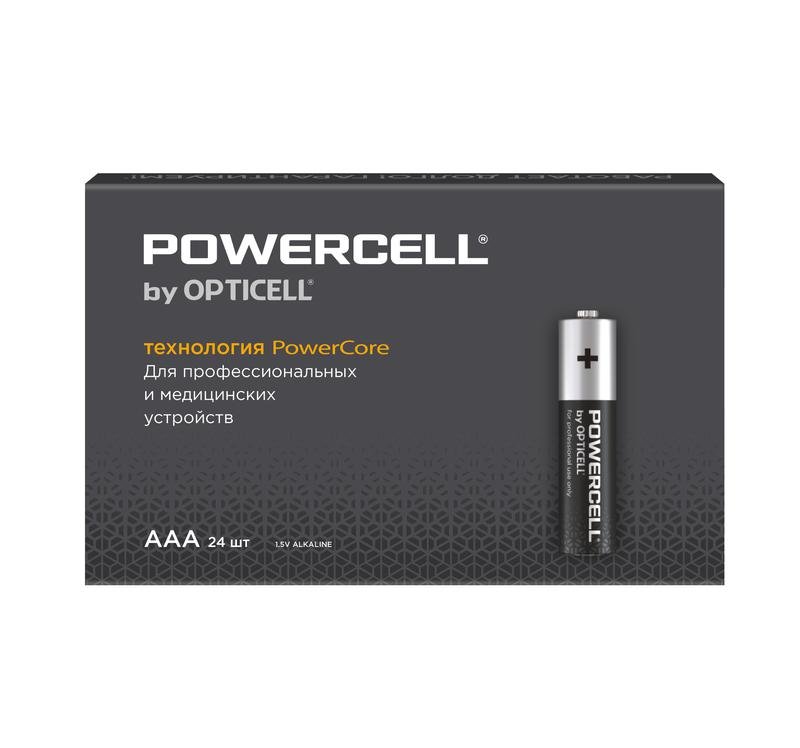 Батарейки Powercell by Opticell LR03 AAA щелочные 1,5 В, 24 шт в коробке
