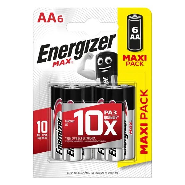 Элемент питания ENERGIZER  LR6 Max (6 бл) (72)