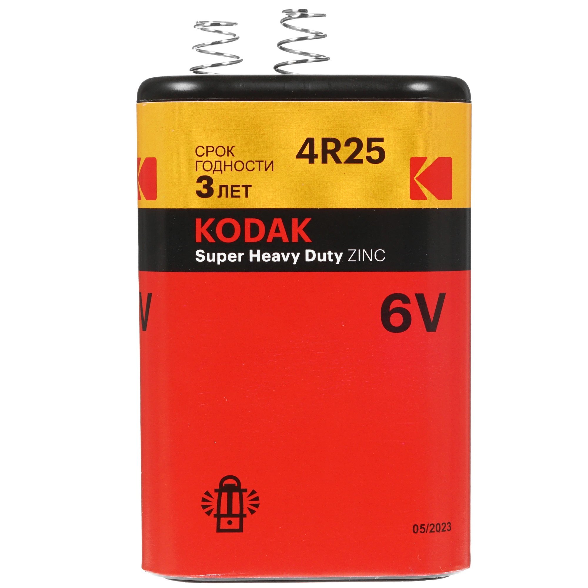 Батарейка KODAK 4R25-1S 4R25 6 В солевая, 1 шт