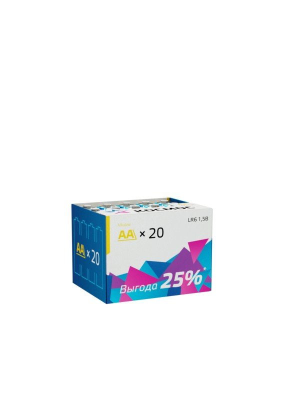 Элемент питания КОСМОС  LR6 20BOX  (б/б) (20/640)
