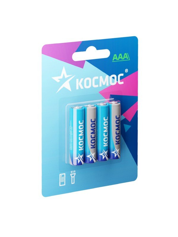 Элемент питания КОСМОС  R03 (4 бл)   (60/960)