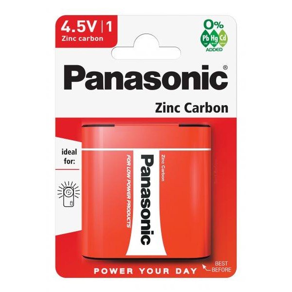 Элемент питания PANASONIC  3R12 (квадрат) Zinc Carbon BL1   (12/48)