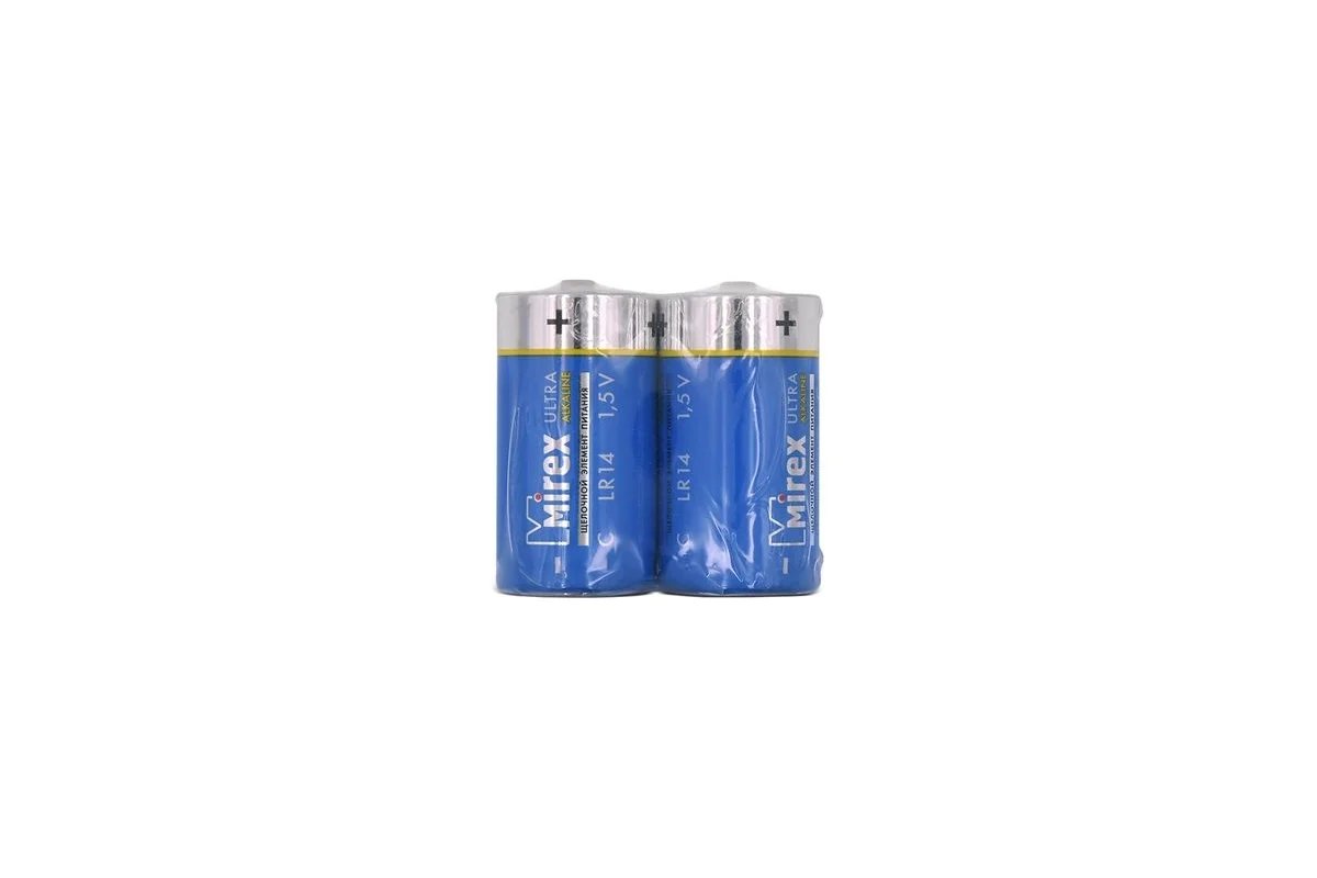 Элемент питания Mirex LR14 / C 1,5V  2 шт (2/12/96), shrink