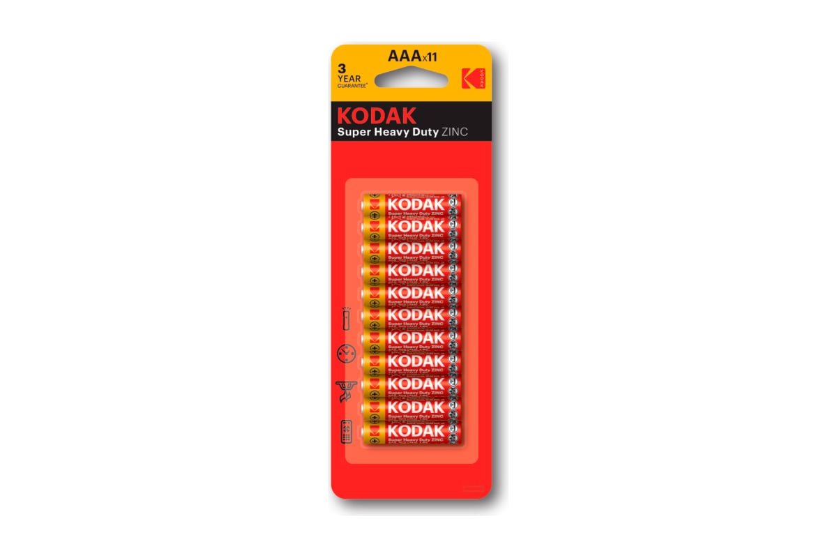 Элемент питания KODAK Heavy Duty R03 (AAA) 1.5V, 11 шт. (BL10+1 Extra)