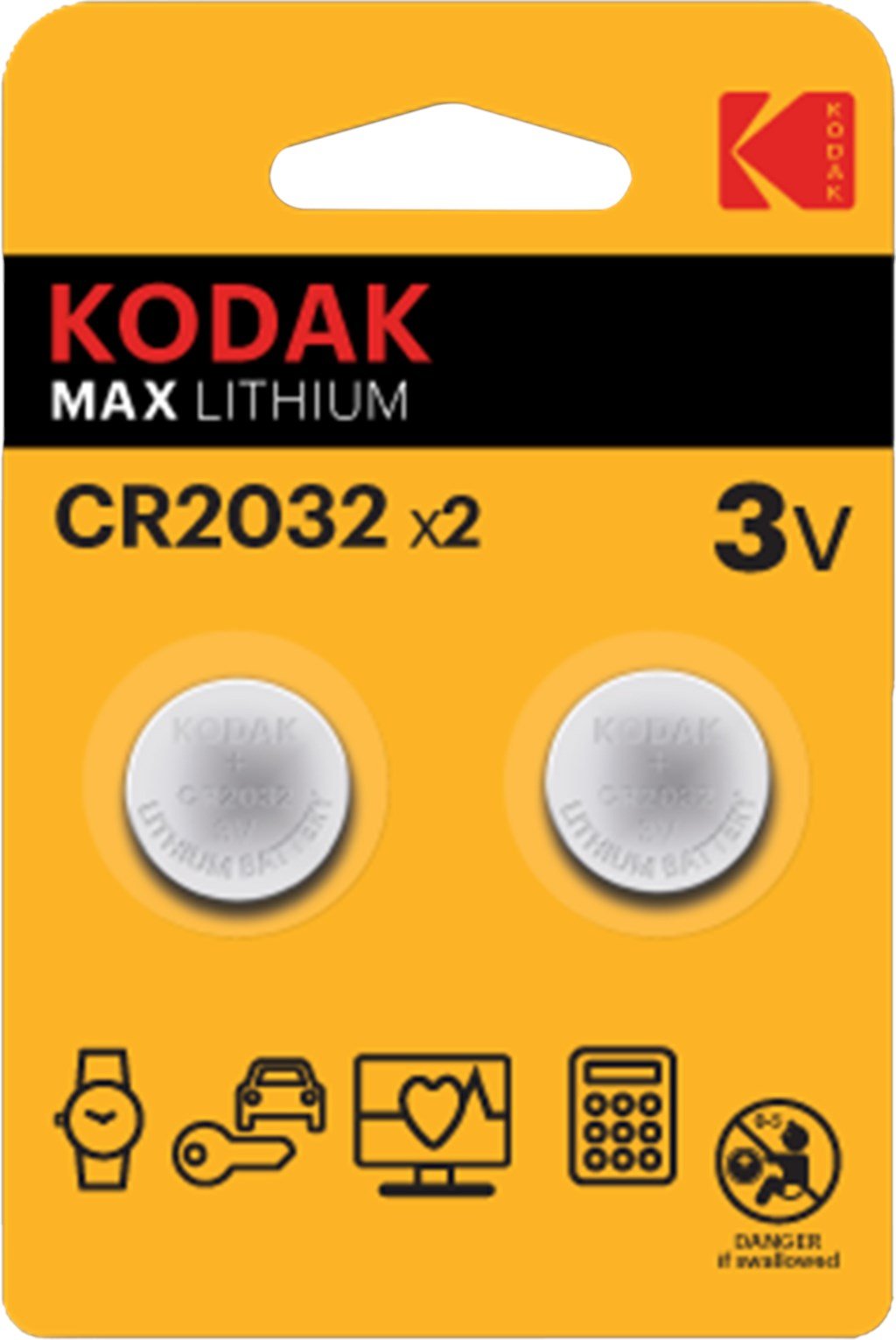 Элемент питания KODAK CR2032-2BL (30/240/43200)