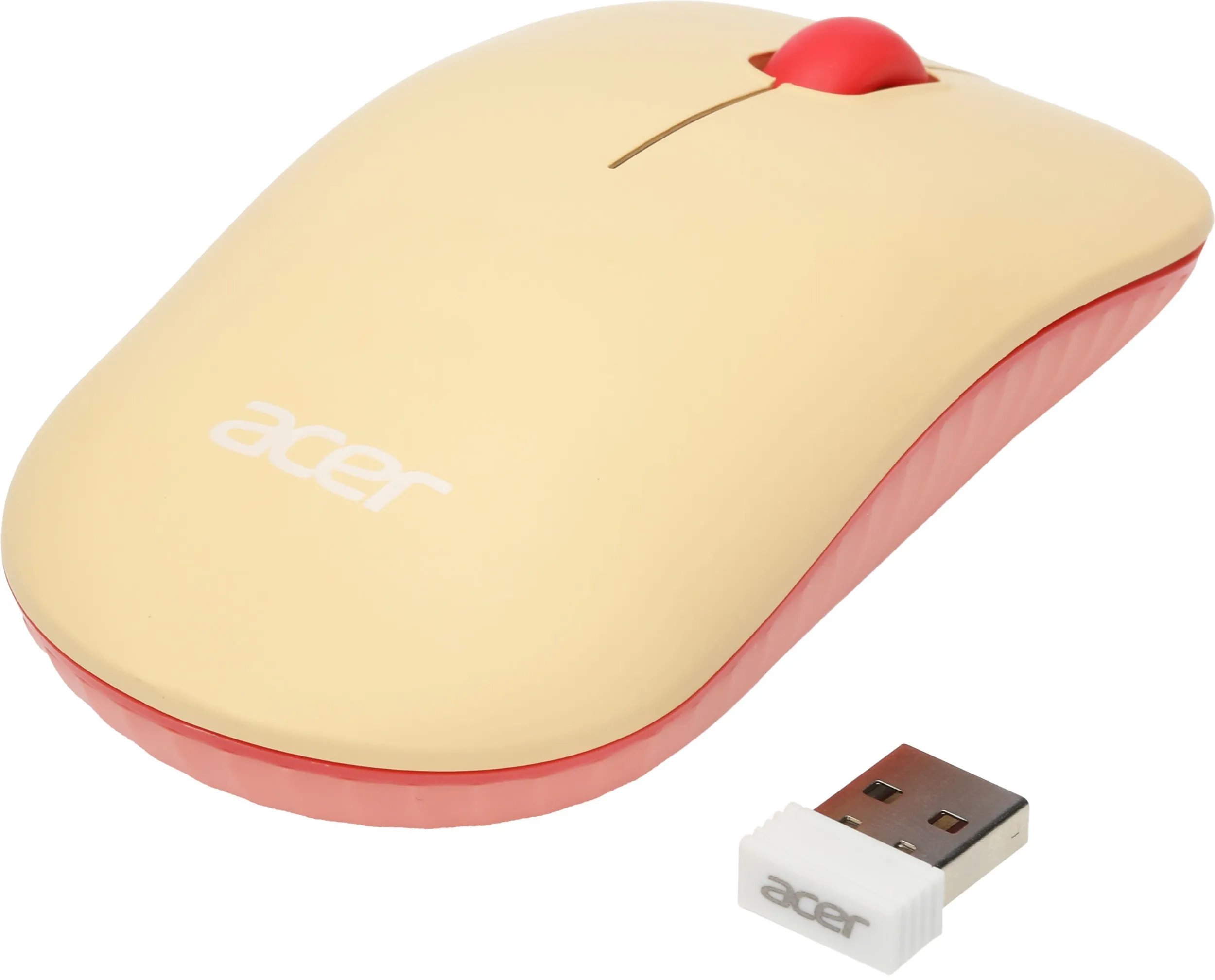Беспроводная мышь ACER OMR205 розовый/бежевый оптическая (1200dpi) USB (2but) (ZL.MCEEE.02L) (1/40)