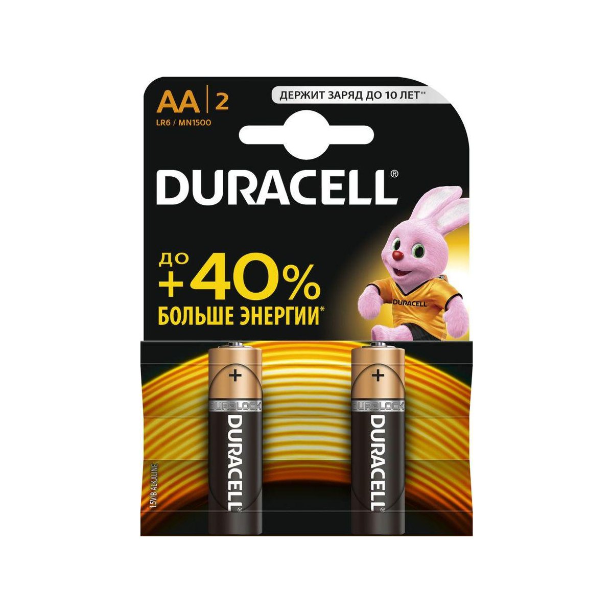 Элемент питания DURACELL  LR6  BL2 BASIC   (2/24/96/10752)
