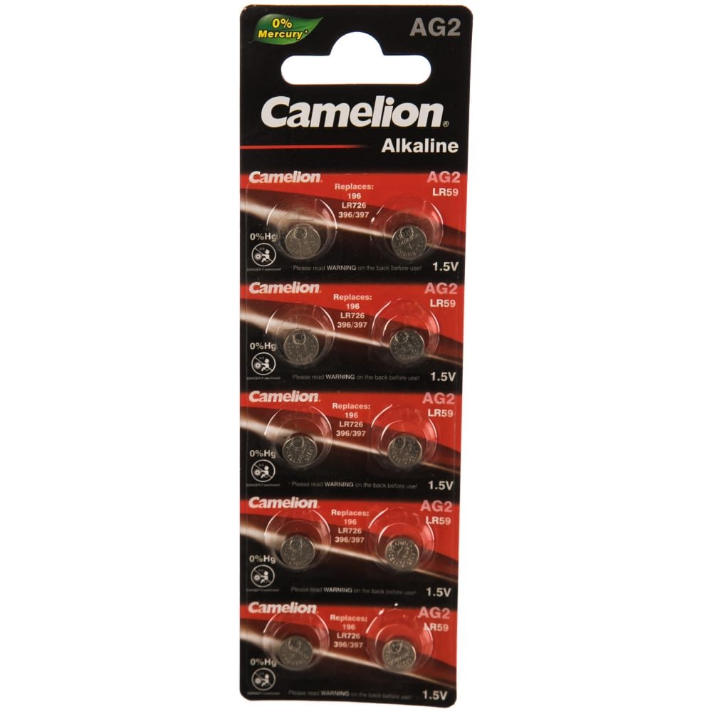 Элемент питания CAMELION  AG02 (396A) LR726   (10/100/3600)
