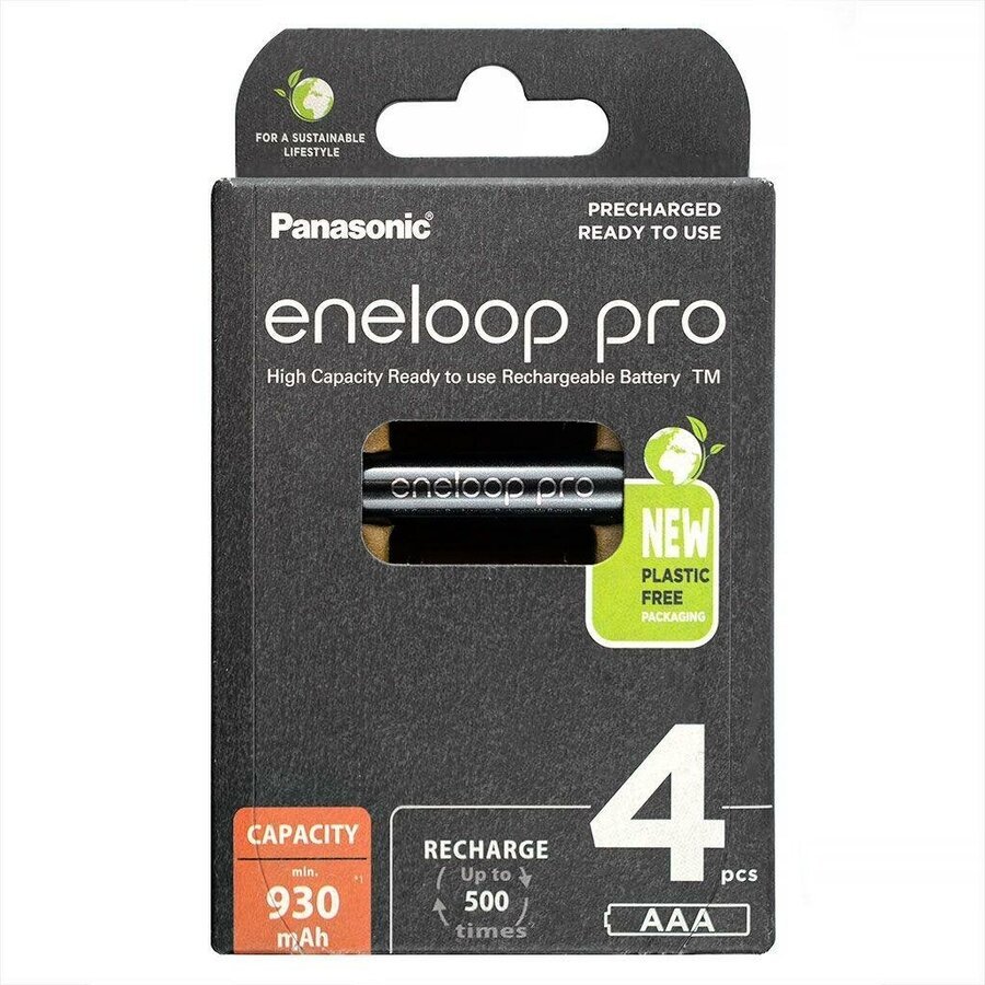 Аккумулятор PANASONIC  R03 eneloop pro BK-4HCDE/4BE (930 mAh) (4 бл) (4/80)