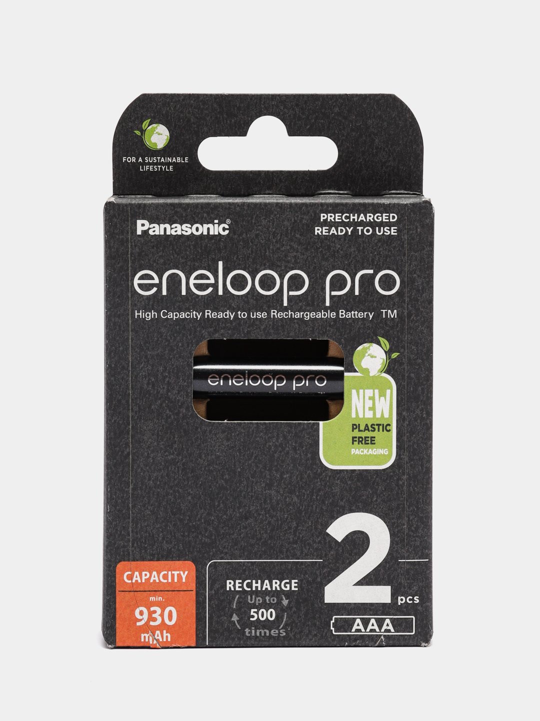 Аккумулятор PANASONIC  R03 eneloop pro BK-4HCDE/2BE (930 mAh) (2 бл) (2/40)