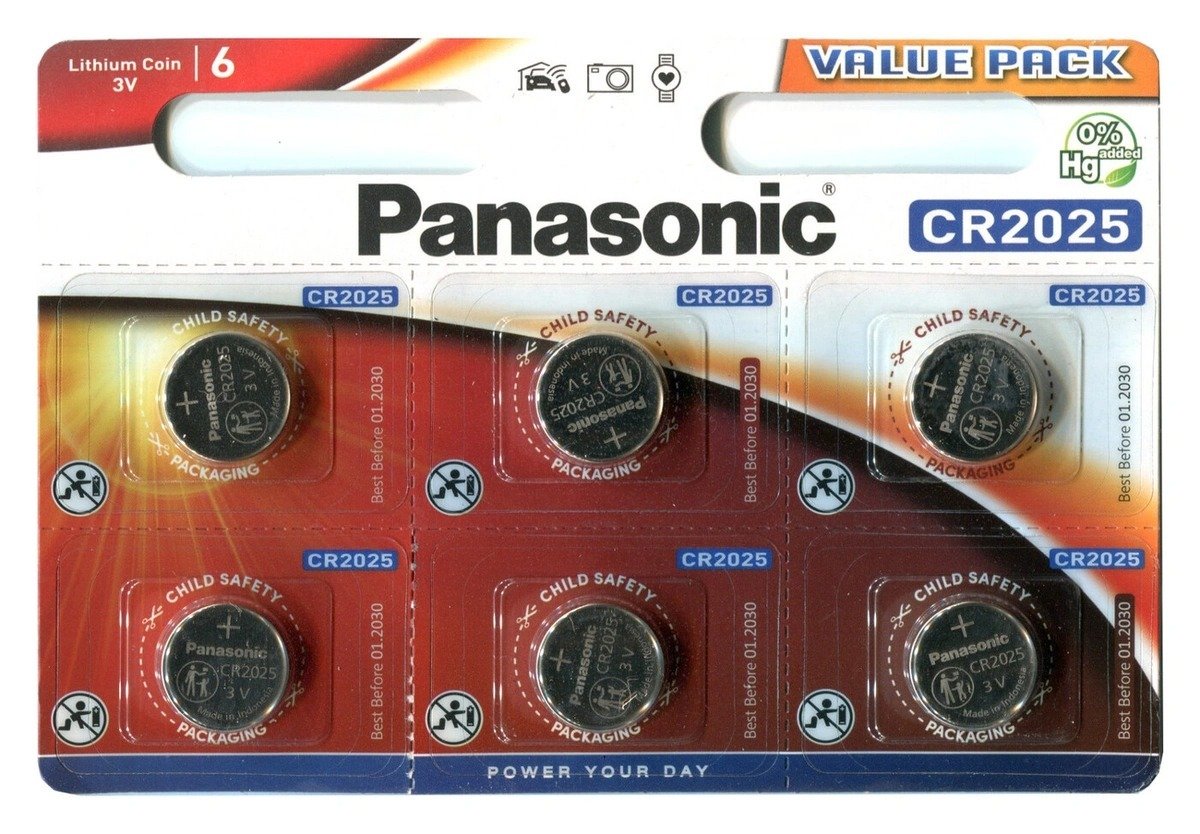 Элемент питания PANASONIC Power Cells CR2025  BL6   (6/120/600)
