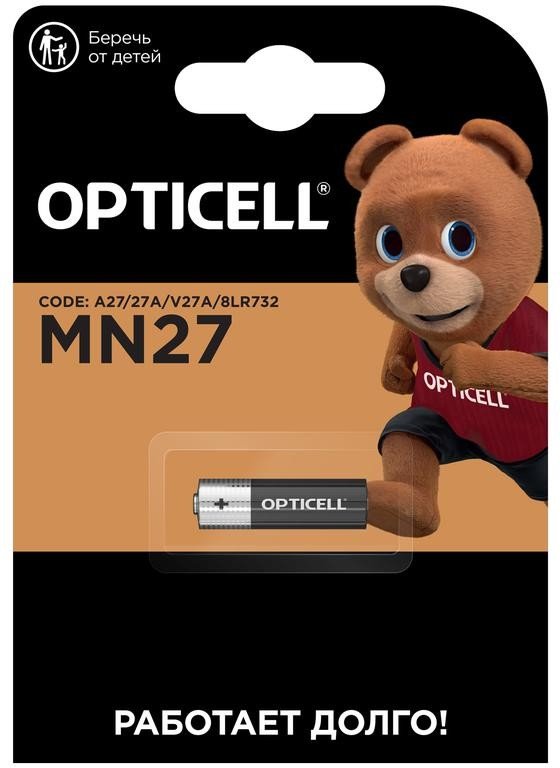Батарейка Opticell Specialty MN27 (A27) Alkaline 12V, 1 шт. (BL1)