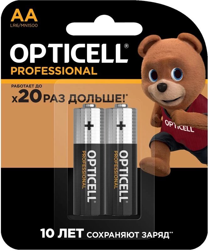 Элемент питания OPTICELL PROFESSIONAL LR6 BL2 (2/96)