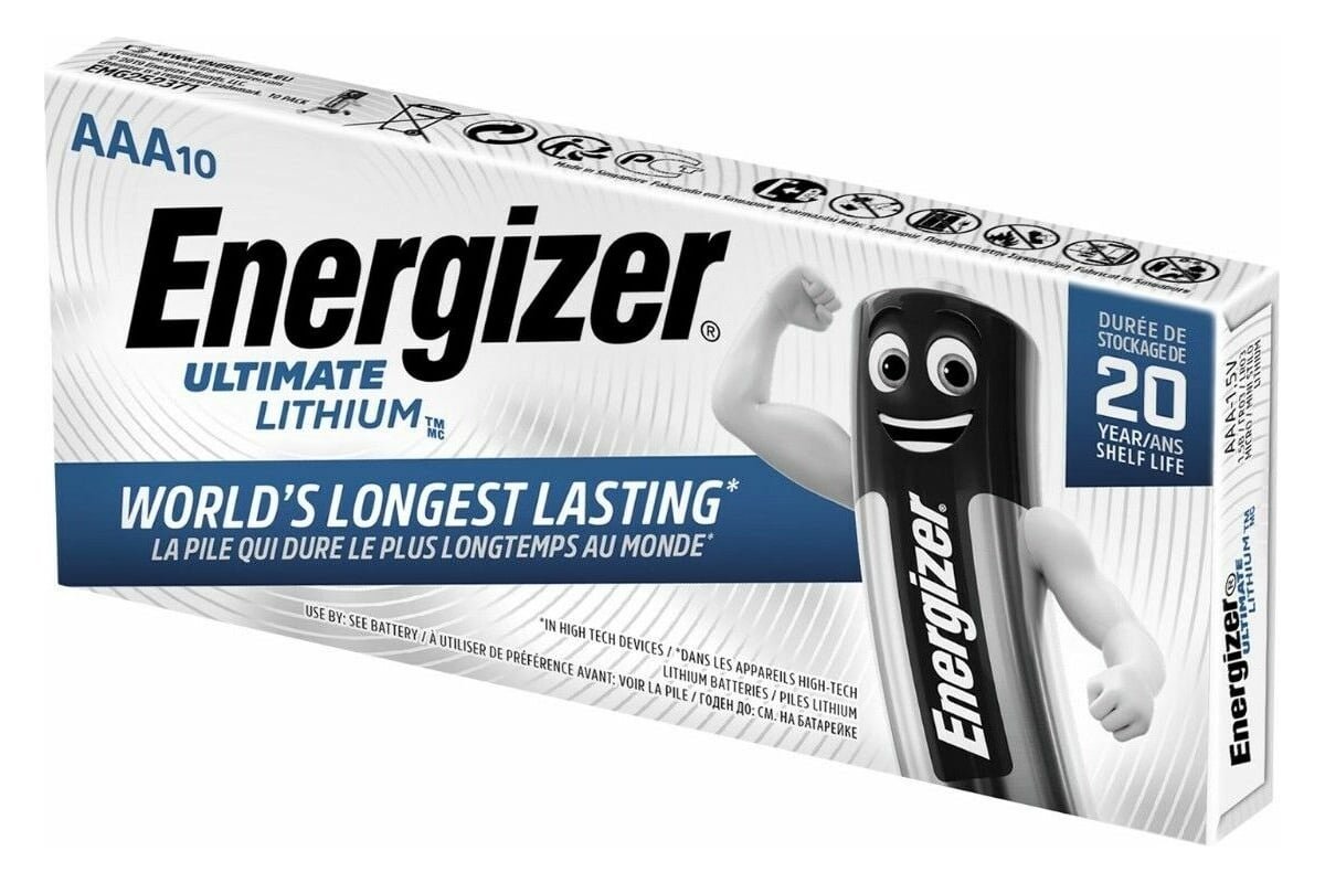 Элемент питания ENERGIZER Ultimate Lithium LR03/ААА L92 10BOX (10/120)