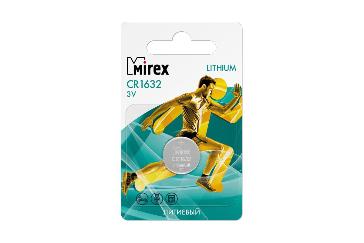 Элемент питания Mirex CR1632 3V литиевая батарейка, 1 шт., ecopack