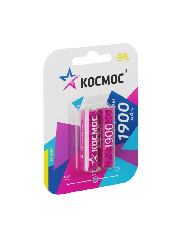 Аккумулятор КОСМОС  R6 (1900 mAh)  BL2   (2/24/288)