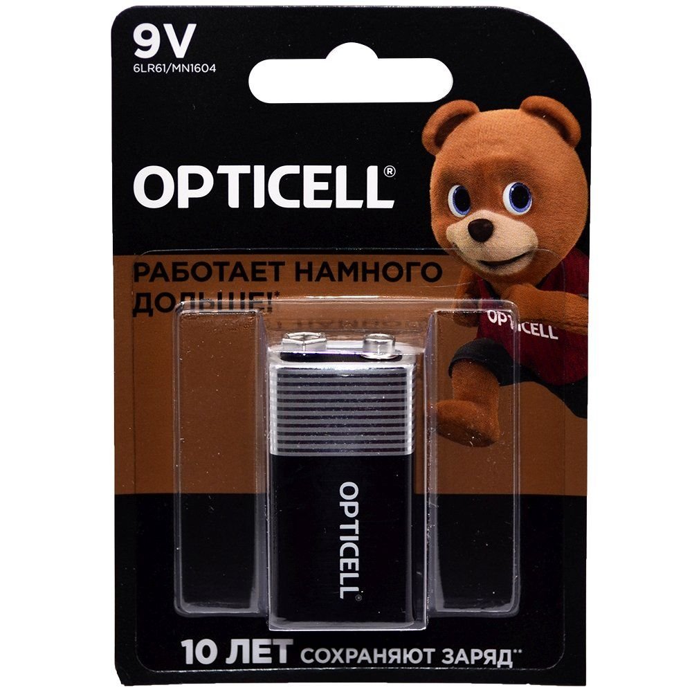 Элемент питания OPTICELL BASIC 6LR61 крона BL1 (1/10)