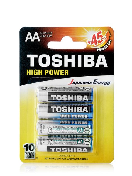 Элемент питания TOSHIBA LR6 4BL 4/card (4/48/192)