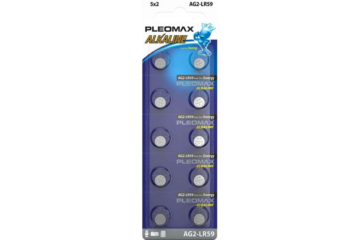 Элемент питания SAMSUNG PLEOMAX AG2 (396) LR726, LR59 Button Cell (10/100/1000/98000)