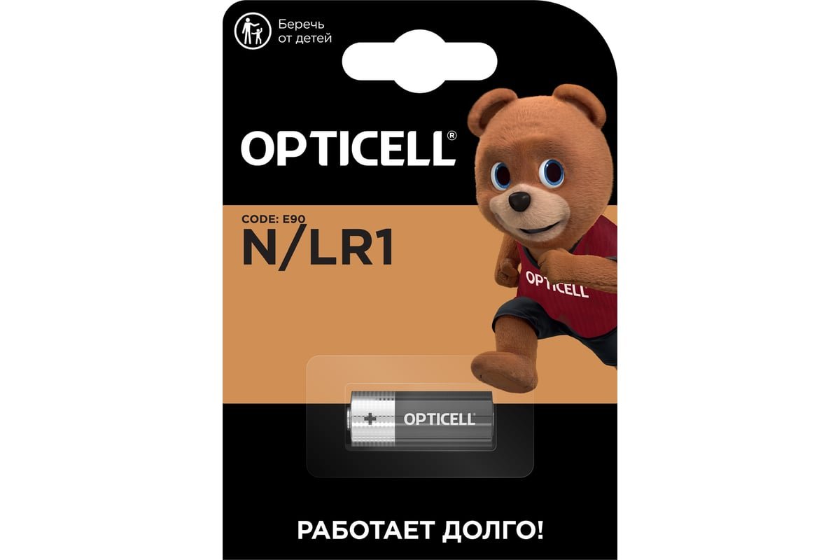 Элемент питания OPTICELL Specialty N (LR1) алкалиновый 1.5V, 1 шт.