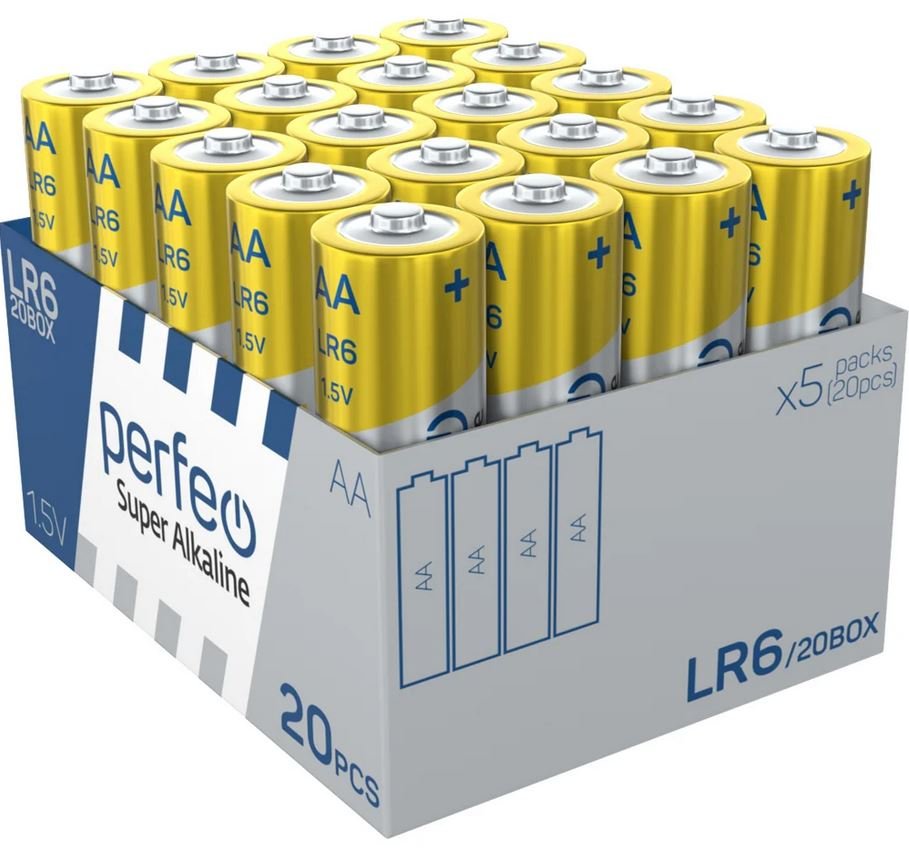 Батарейка Perfeo LR6/20BOX Super Alkaline
