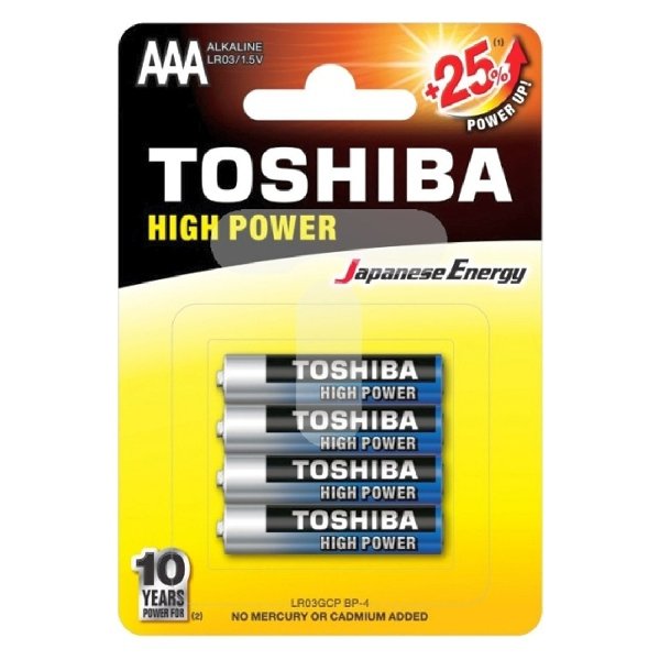 Батарейка Toshiba LR03/4BL High Power Alkaline
