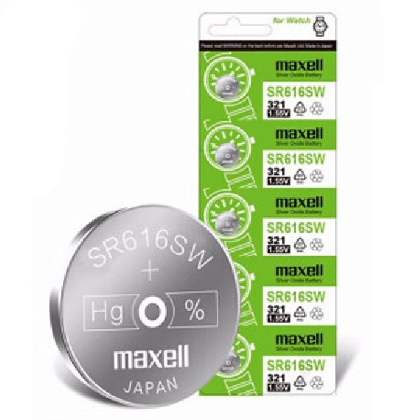 Батарейка MAXELL 321 SR616SW/5BL GREEN (CN)