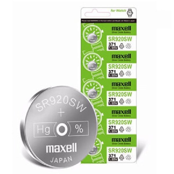 Батарейка MAXELL 371 SR920SW/5BL GREEN (CN)