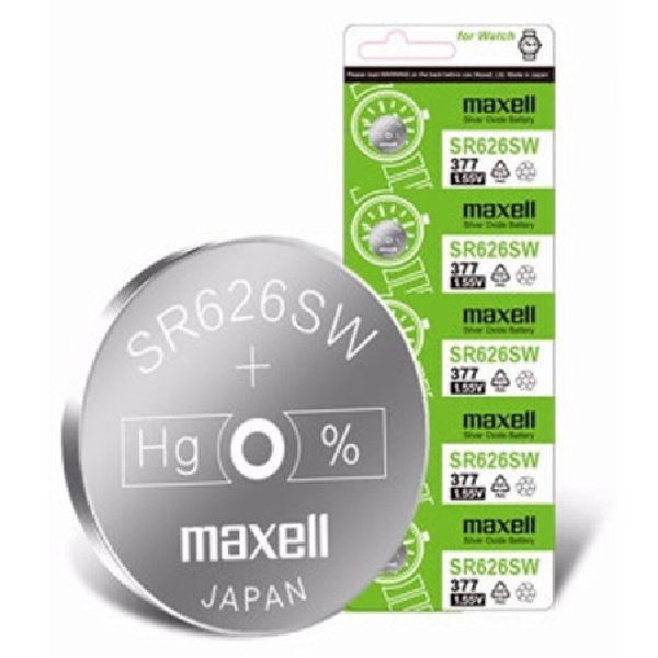 Батарейка MAXELL 377 SR626SW/5BL GREEN (CN)