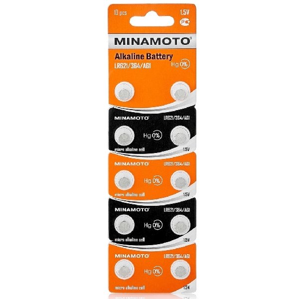 Батарейка MINAMOTO AG1 LR621/10BL