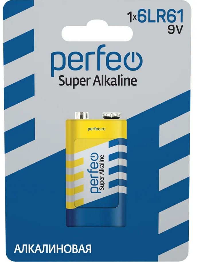 Батарейка Perfeo 6LR61/1BL Super Alkaline
