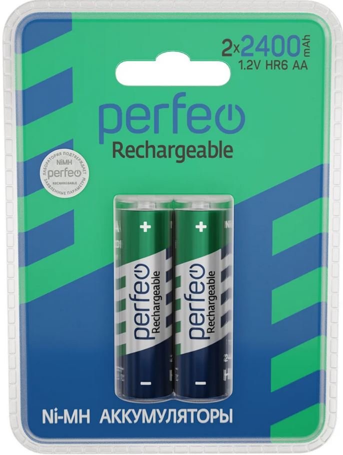 Аккумулятор Perfeo AA2400mAh/2BLПластик