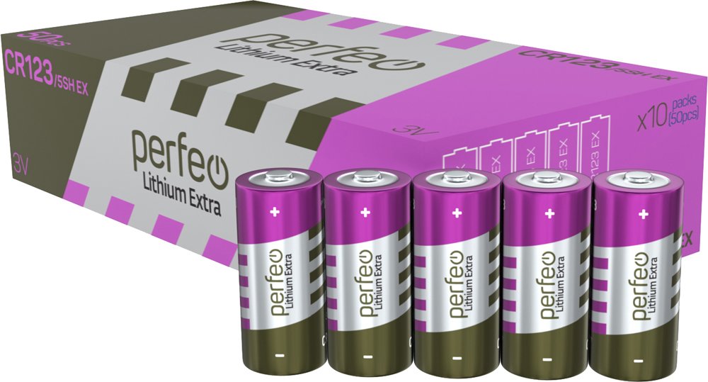 Батарейка Perfeo CR123/5SH Lithium Extra