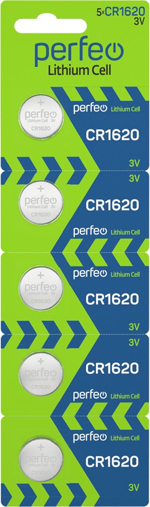 Батарейка Perfeo CR1620/5BL Lithium Cell
