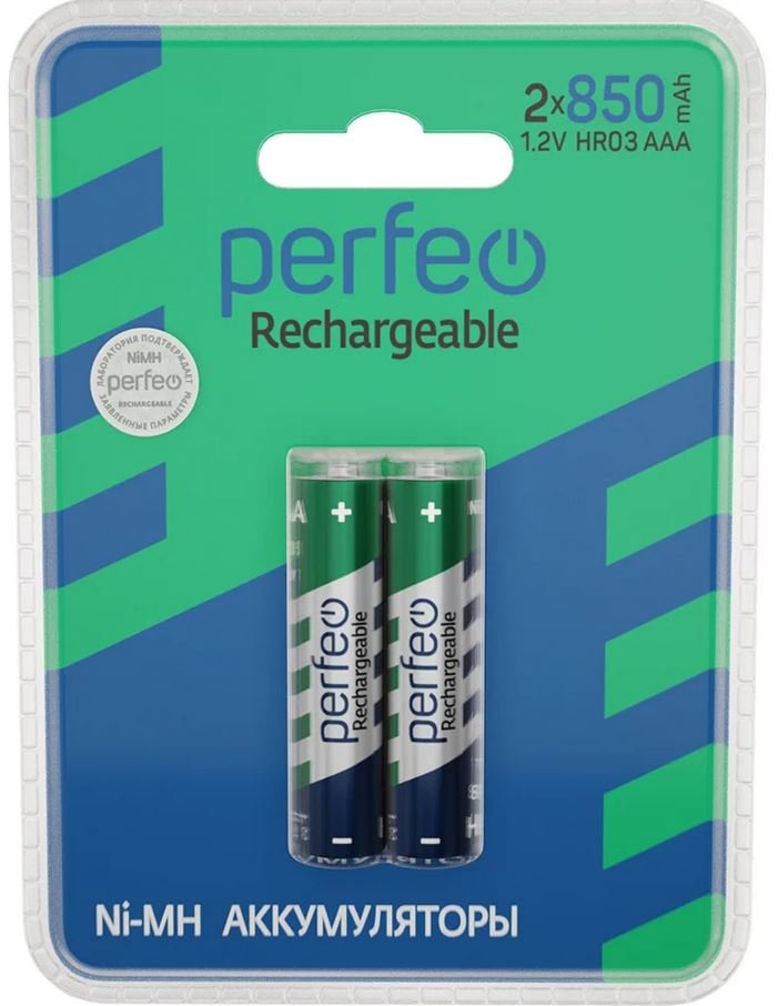 Аккумулятор Perfeo AAA850mAh/2BL  Пластик