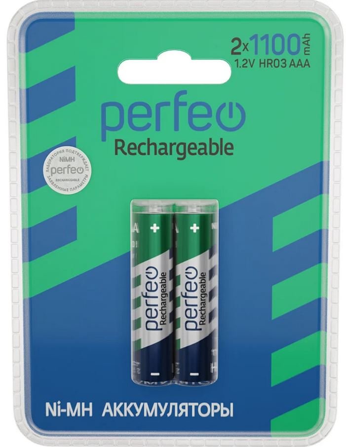 Аккумулятор Perfeo AAA1100mAh/2BL  Пластик