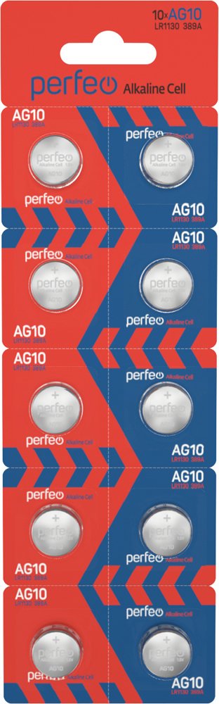 Батарейка Perfeo AG10 LR1130/10BL Alkaline Cell