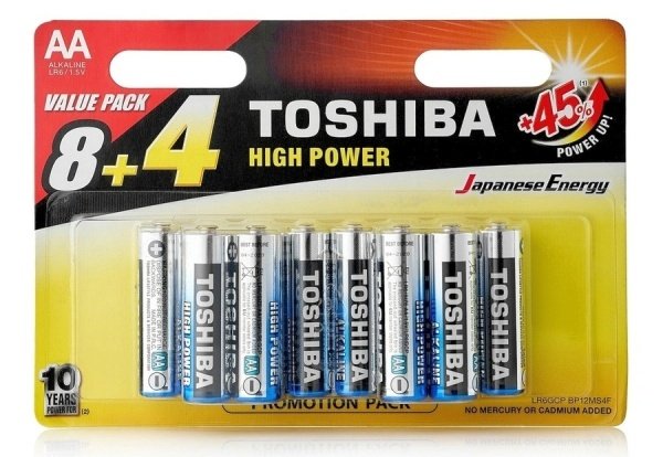 Батарейка Toshiba LR6/12BL High Power Alkaline
