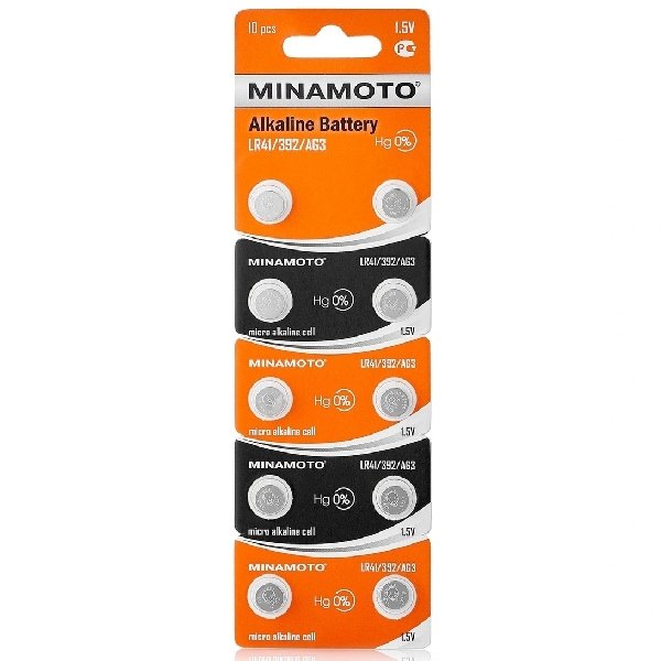 Батарейка MINAMOTO AG3 LR41/10BL